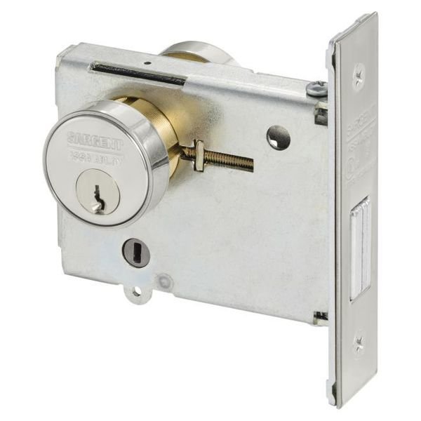 487432 Double Cylinder Mortise Deadbolt and LA Keyway Bright Stainless Steel, Sargent, Mfr#: 487432